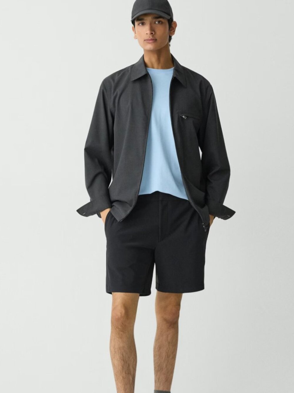 Theory Curtis Drawstring Short Size 30 Precision Ponte Black